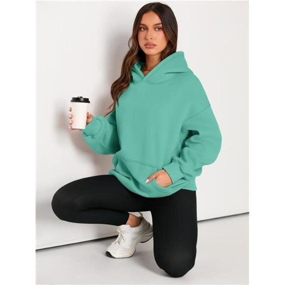 Womens Hoodies Oversized Sweatshirts Pullover Fleece Sweaters Winter Fall Outfit - Picture 5 of 8